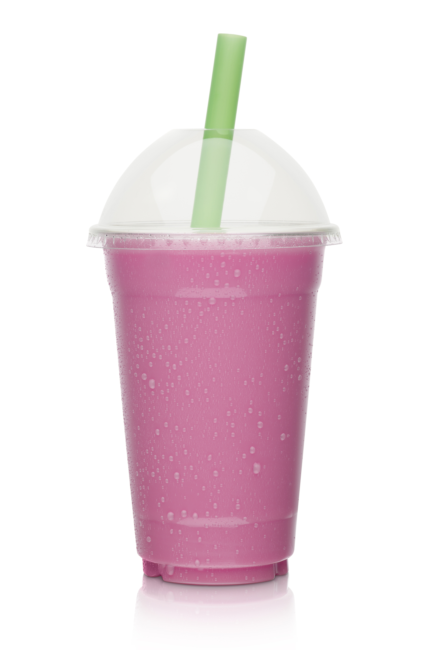 big pink milkshake in a to go cup